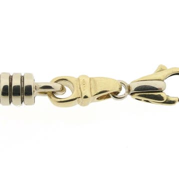 Bicolor massief gouden Monte Carlo schakelketting; Heren, Ophalen of Verzenden, Gebruikt, Overige kleuren, Goud