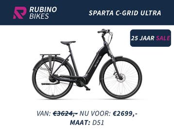 SPARTA C-GRID ULTRA - 25%/€925 KORTING - BOSCH 500WH E-BIKE, Fietsen en Brommers, Elektrische fietsen, Ophalen, Sparta, Nieuw