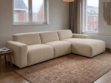Loungebank Delft - loungebanken - Beige, Huis en Inrichting, Nieuw, 150 cm of meer, Stof, 300 cm of meer