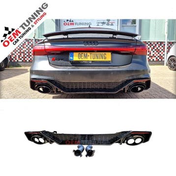 Diffuser voor A7 S7 4K8 | RS7-Style | S-Line | 2018+, Nieuw, Achter, Bumper, Audi