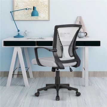 2dekans | Yaheetech Bureaustoel Ergonomisch – Voorzien Van, Huis en Inrichting, Ophalen of Verzenden, Zo goed als nieuw