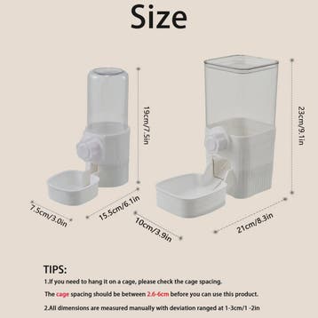 Automatische Dierenvoeder en Waterdispenser voor Kooi - Idea, Dieren en Toebehoren, Verzenden, Nieuw