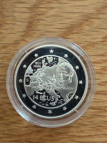 Gibraltar. 14 Ecus 1996 175. Todestag von Napoleon Bonaparte, Postzegels en Munten