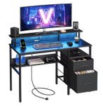 Bureau met LED, Lades en Stopcontacten – 120 cm Werkruimte, Verzenden, Nieuw