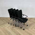 complete set van 4 stuks Haworth comforto X99, Huis en Inrichting, Stoelen, Ophalen of Verzenden, Gebruikt, Zwart, Stof