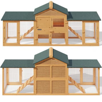 Konijnenhok 2 verdiepingen 204x45x84cm (Huisdieren), Verzenden, Nieuw