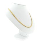 Tricolor gouden fantasieschakel ketting, Ophalen of Verzenden, Gebruikt, Overige kleuren, Goud