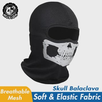 Ademende Skull Balaclava Muts - Full Face Motorfiets Masker, Verzenden, Nieuw