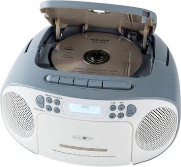 Draagbare FM Radio CD-Speler Wit | Retourdeal | 34% Korting, Ophalen of Verzenden, Zo goed als nieuw, Radio, Met cd-speler