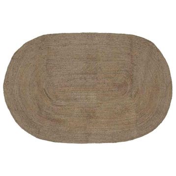 vidaXL Vloerkleden Grijs 152 x 245 cm Jute, Verzenden, Nieuw, Grijs