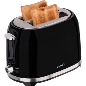 Lund Professional Broodrooster 2-Sleuven – 850W – Zwart, Ophalen of Verzenden, Nieuw
