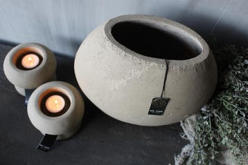 Brynxz pot ovaal Taupe 28 x 17 x 25 cm, Ophalen of Verzenden, Nieuw