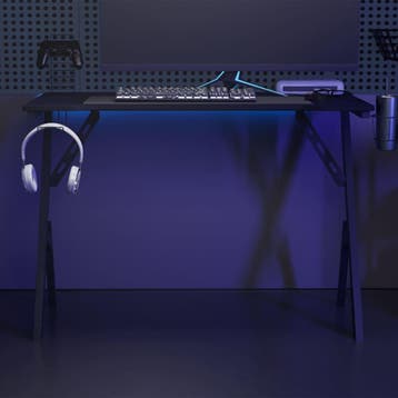 vidaXL Gamingbureau met Y-vormige poten 110x60x75 cm zwart, Verzenden, Nieuw
