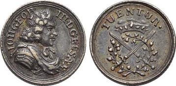 Ar-miniatur-medaille o Jahr 1688 Sachsen-albertinische Li..., Verzenden
