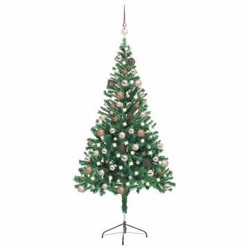 vidaXL Kunstkerstboom met verlichting en kerstballen 380, Verzenden, Nieuw