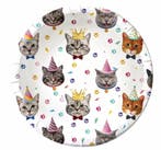41-delige set Happy Cats met bordjes,servetten en tafelkleed, Verzenden, Nieuw