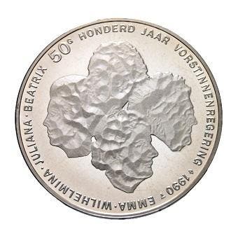 Nederlandse zilveren 50 Gulden, Verzenden, Koningin Beatrix, Zilver, Losse munt