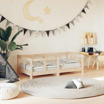 vidaXL Kinderbedframe 70x140 cm massief grenenhout, Kinderen en Baby's, Kinderkamer | Bedden, Verzenden, Nieuw