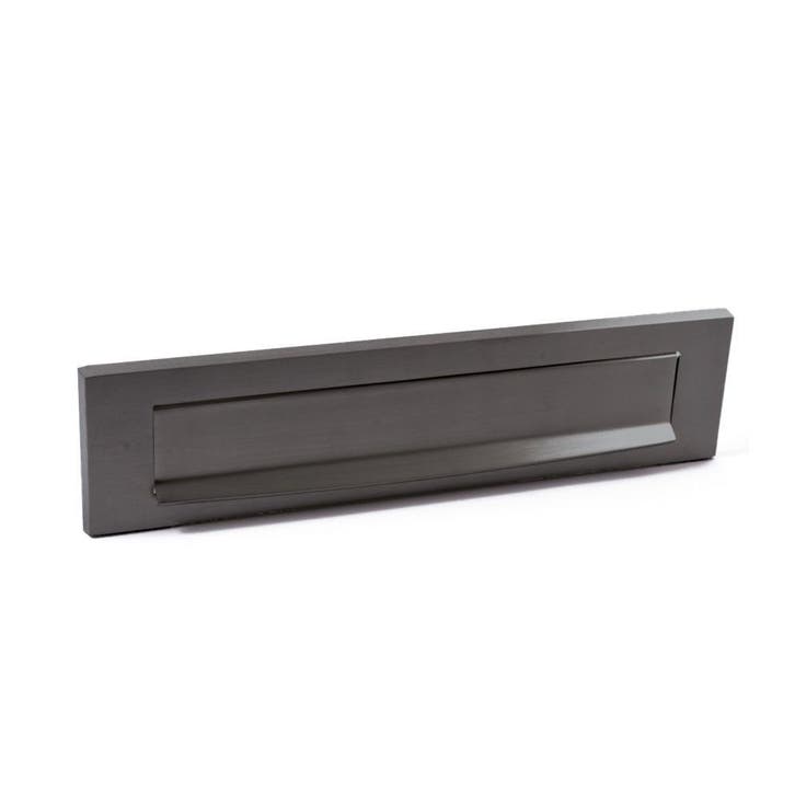 Briefplaat Ellen - PVD gunmetal, Tuin en Terras, Brievenbussen, Nieuw, Verzenden