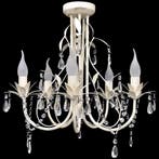 vidaXL Kristallen kroonluchter met wit elegant design (5, Huis en Inrichting, Lampen | Kroonluchters, Verzenden, Nieuw