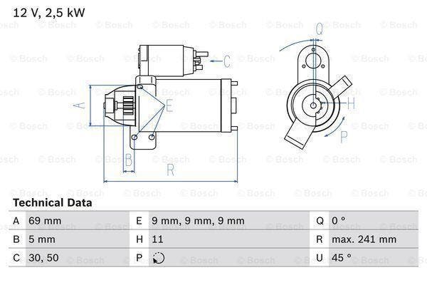 Startmotor / Starter BMW 1 (116 d,118 d,120 d,123 d), Auto-onderdelen, Motor en Toebehoren, Nieuw, Ophalen of Verzenden