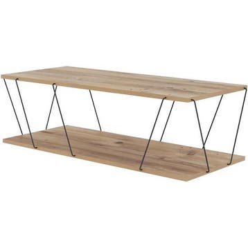 Salontafel - zwart en bruin - 120 cm lang - modern, Verzenden, Nieuw