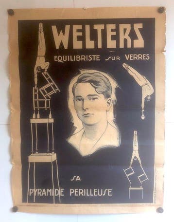 aucun - Welters - Equilibriste sur verres - affiche
