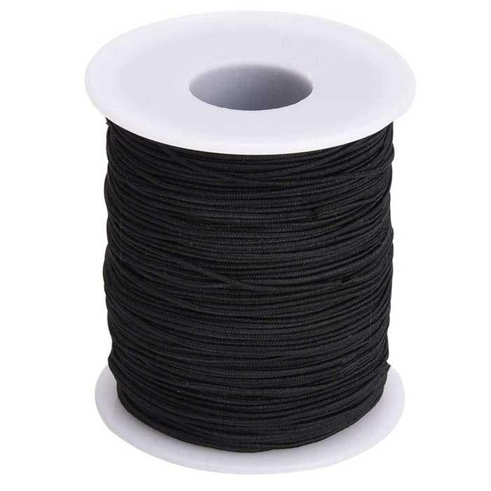 250 meter Elastisch Touw - 3 mm - Spandex (soft) - ZWART - e, Hobby en Vrije tijd, Knutselen, Nieuw, Ophalen of Verzenden
