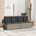 vidaXL Tuinbank Lichtgrijs poly rattan, Verzenden, Nieuw, Rotan