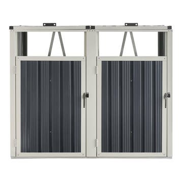 [pro.tec] Containerombouw Tarbek antraciet 121x146x82 cm, Tuin en Terras, Bergingen en Tuinkasten, Verzenden, Nieuw