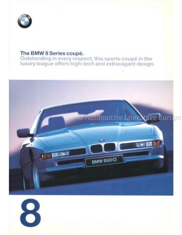 1997 BMW 8 SERIE BROCHURE ENGELS, Nieuw, BMW, Author