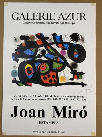 Joan Miro (1893-1983) - Galerie Azur Spa - Estampes -