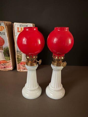 Decoration lampe pétrole Mid-century style rétro vintage -