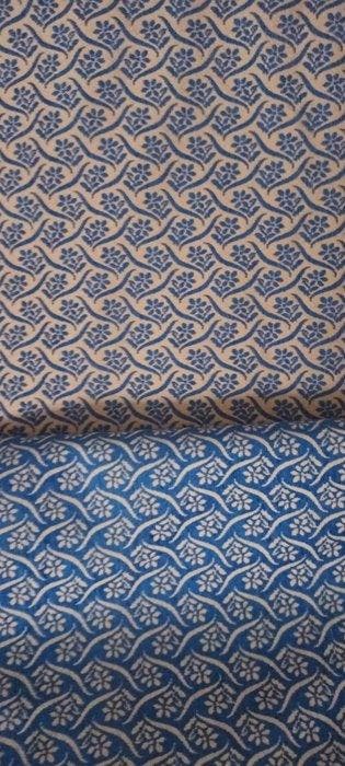 San leucio velluto double face blu e bronzo 500x140 cm -