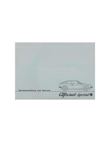 1977 ALFA ROMEO ALFASUD SPRINT Q INSTRUCTIEBOEKJE DUITS, Auto diversen