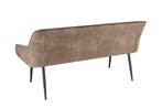 Design bank TURIN 160cm taupe zwart metalen poten met, Huis en Inrichting, Ophalen of Verzenden, Nieuw