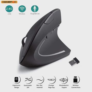 Ergonomische Verticale Draadloze Muis met Instelbare DPI voo, Verzenden, Nieuw