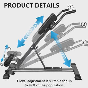 Opvouwbare Roman Chair & Hyperextension Bank - Fitnessappara, Verzenden, Nieuw