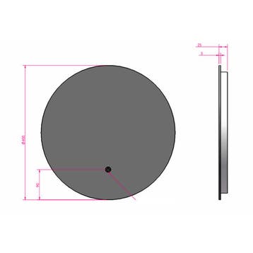Badkamerspiegel met LED Verlichting en Verwarming 40cm -, Huis en Inrichting, Woonaccessoires | Spiegels, Ophalen of Verzenden