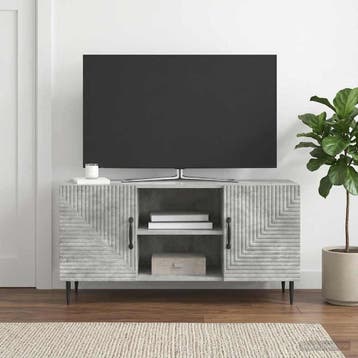 vidaXL TV-kast Betongrijs 102 x 34,5 x 50 cm Bewerkt hout, Minder dan 50 cm, Verzenden, Nieuw, Minder dan 100 cm