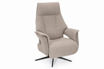 Relaxfauteuil Zierikzee - relaxfauteuils - Taupe, Nieuw, Stof