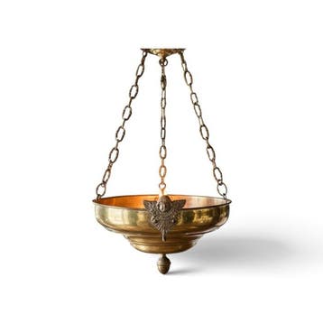 Plafondlamp - Votiva - Messing - Engelen van de Kerk, Antiek en Kunst