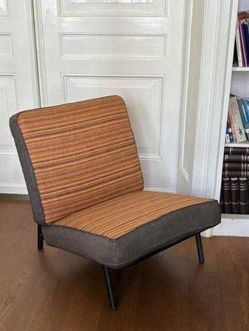 Dux - Alf Svensson - Lounge stoel - Model 013 - Staal, Hout,, Antiek en Kunst, Antiek | Meubels | Stoelen en Banken