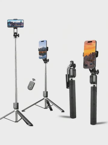 170cm Selfie Stick Statief met Draadloze Afstandsbediening -, Verzenden, Nieuw