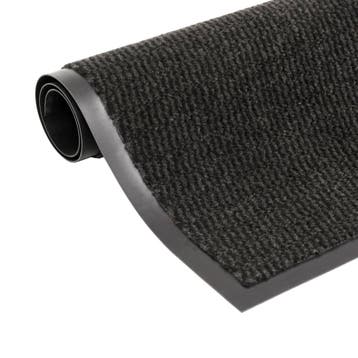 vidaXL Droogloopmat rechthoekig getuft 60x90 cm zwart, Verzenden, Nieuw