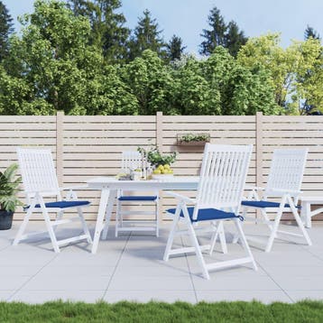 vidaXL Tuinstoelkussens 4 st 50x50x4 cm oxford stof, Verzenden, Nieuw, Blauw