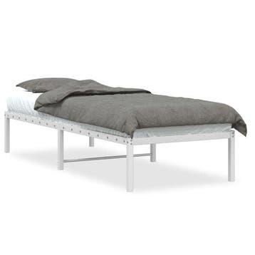 Metalen Bed 80x200cm | Tweedekansje | OP=OP, Eenpersoons, Wit, Ophalen of Verzenden, Zo goed als nieuw