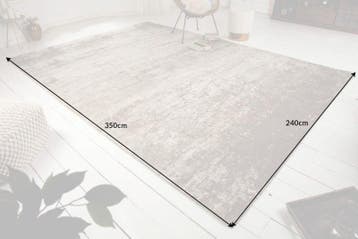 Vintage katoenen tapijt MODERN ART XXL 350x240cm beige-grijs, Huis en Inrichting, Stoffering | Tapijten en Kleden, Ophalen of Verzenden