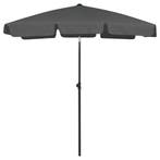 vidaXL Strandparasol 180x120 cm antracietkleurig, Verzenden, Nieuw, 1 tot 2 meter, Strandparasol