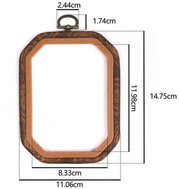 Brocante houten borduurring rechthoekig met stelschroef, Ophalen of Verzenden, Nieuw